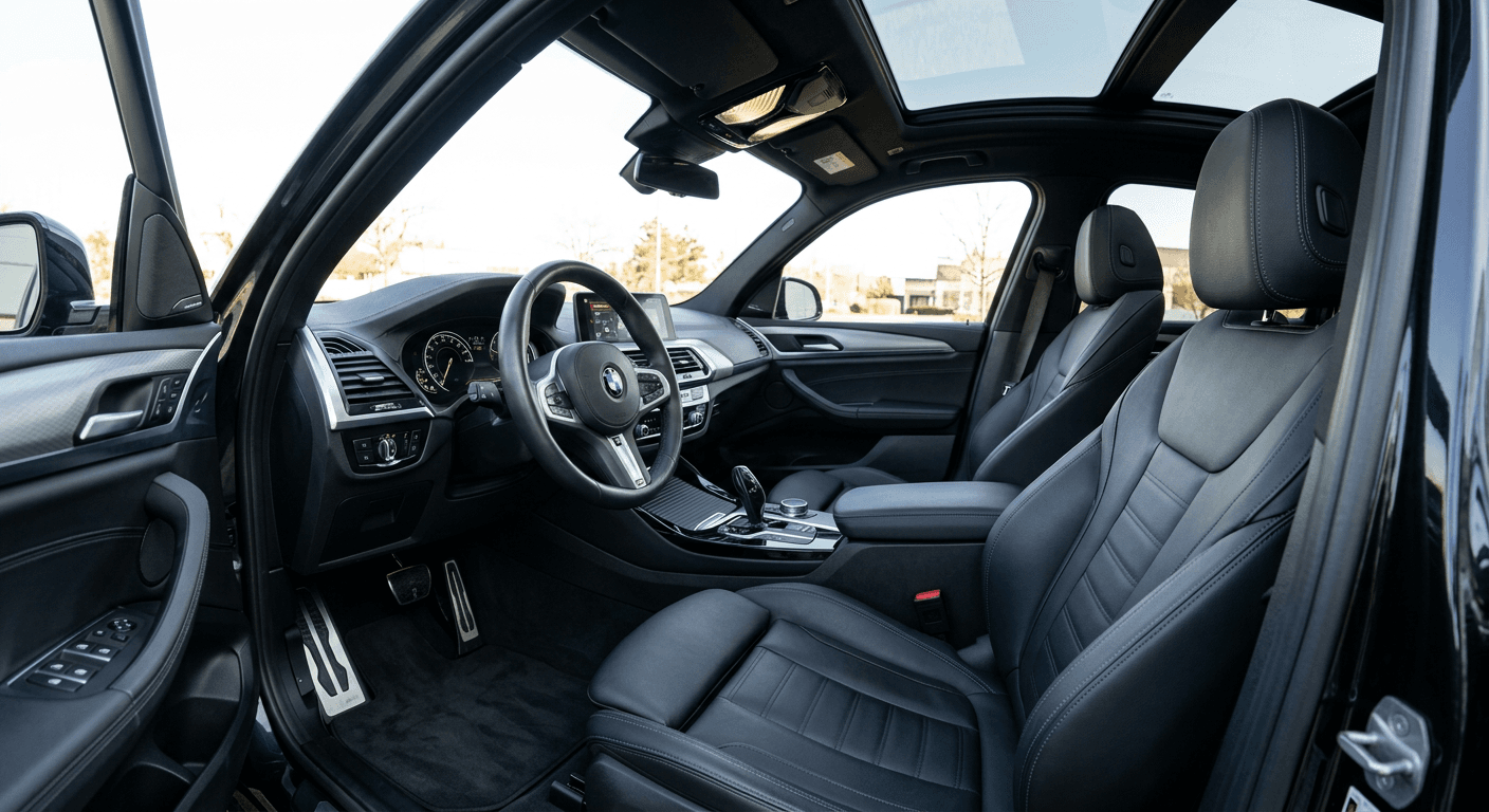 Cuir BMW X3 rénové après nettoyage PREMIUM PBC