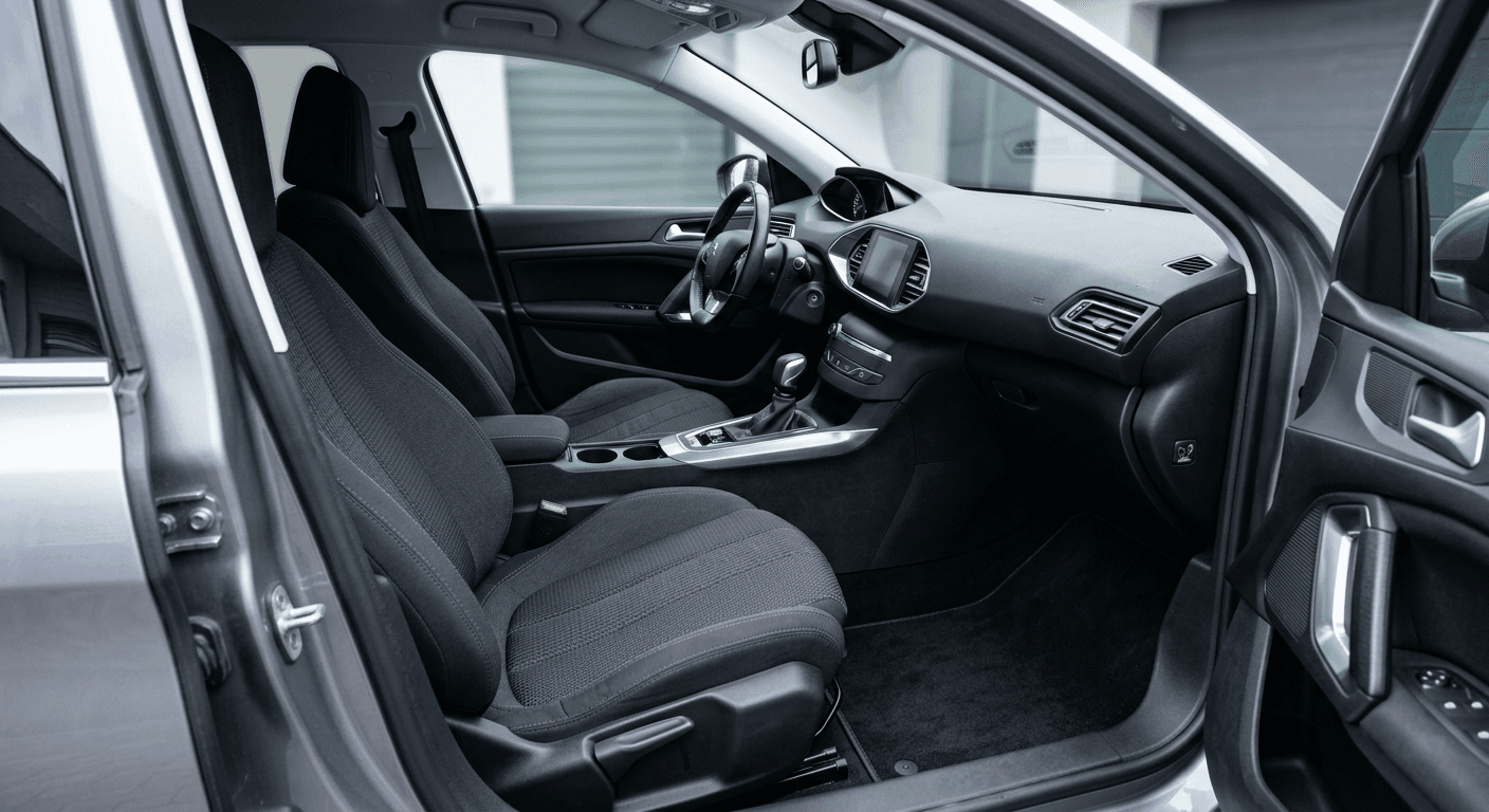 Intérieur Peugeot 308 propre après nettoyage CLASSIQUE PBC