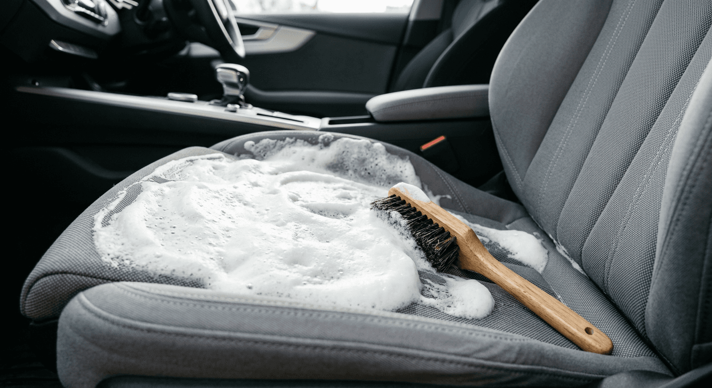 Shampouinage mousse sur sièges auto — formule CLASSIQUE nettoyage en profondeur